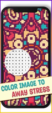 Mandala Cross Stitch Coloring screenshot