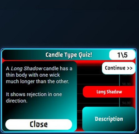 Trading Quiz Widget - Regular License – Interactive JavaScript Candlestick Pattern Quiz (LightweightCharts + jQuery) Image