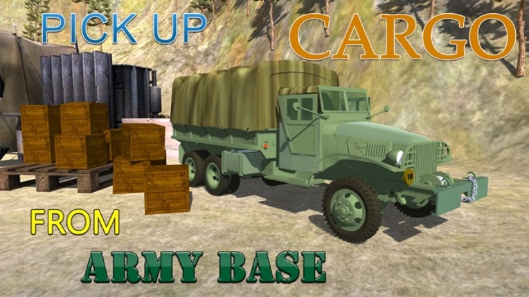 Army Cargo Truck Simulator - Deliver food supplies to military camps in this driving simulation game Image