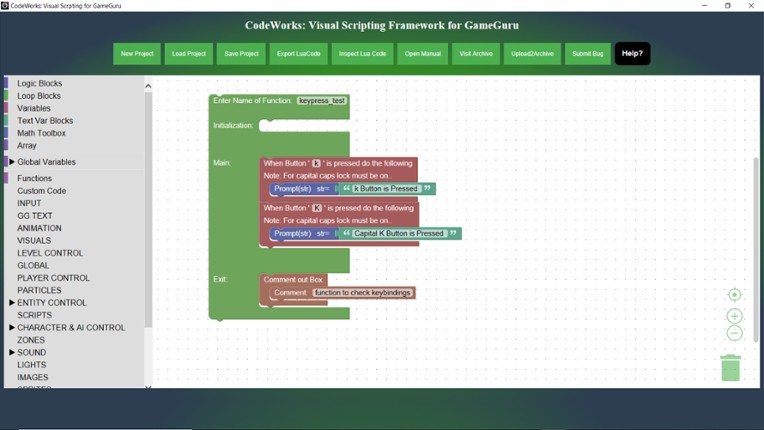 CodeWorks: Visual Scripting Framework screenshot