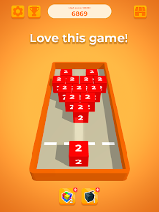 Chain Cube 2048: 3D merge game screenshot