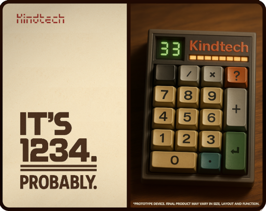 It's 1234. Probably. Image