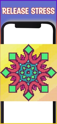 Mandala Cross Stitch Coloring screenshot
