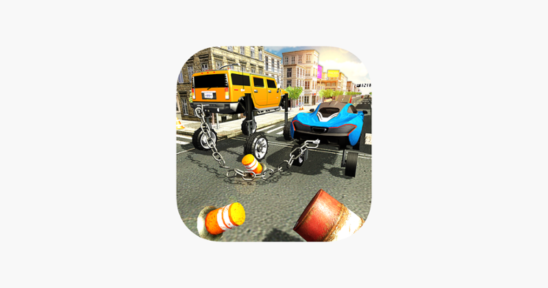 Elevated Chained Car Racing 3D Game Cover