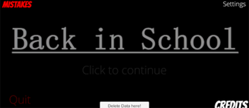 Back in school: A short horror game screenshot