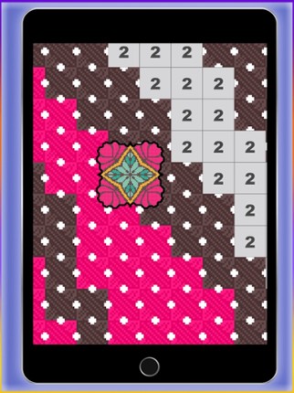 Mandala Cross Stitch Coloring Image