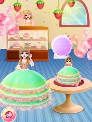 Queen Skirt Cake Making screenshot