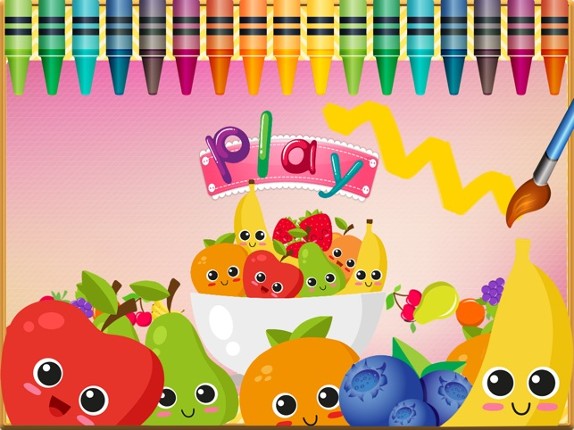 Fruit Vocab &amp; Paint Game - The artstudio for kids Image