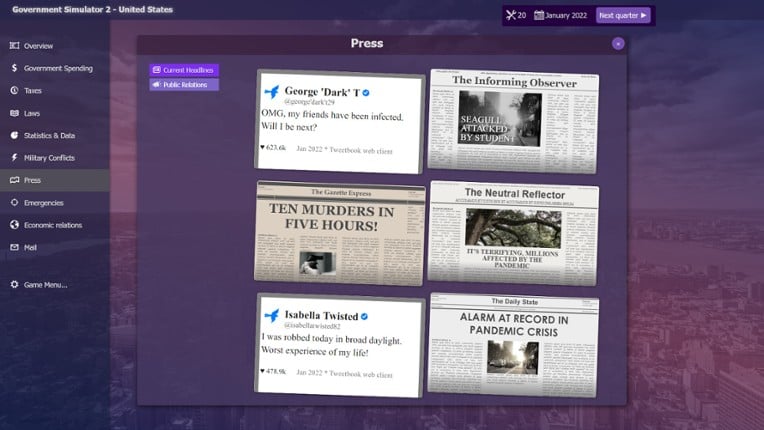 Government Simulator 2 screenshot