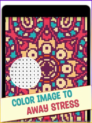 Mandala Cross Stitch Coloring screenshot