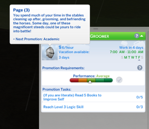 Medieval Knight Career for the Sims 4 screenshot