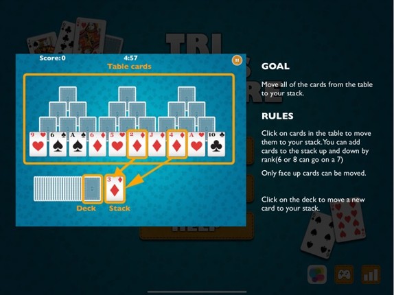 Tri-Peaks Solitaire screenshot