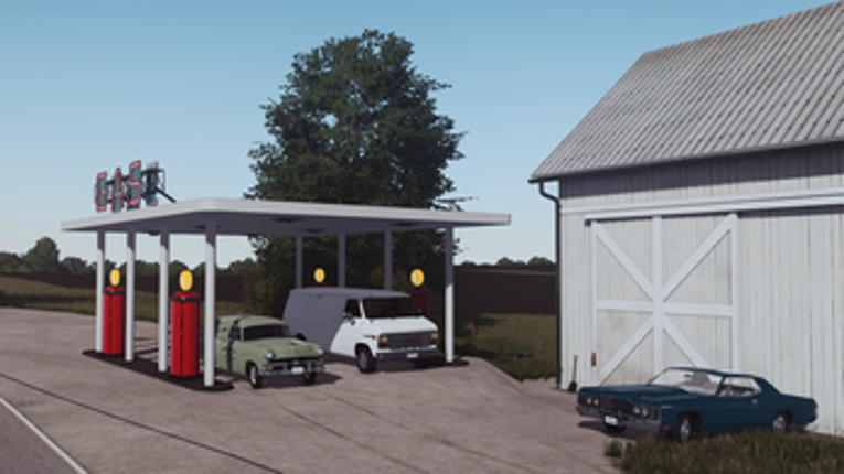 FS22 Vintage Gas Station screenshot
