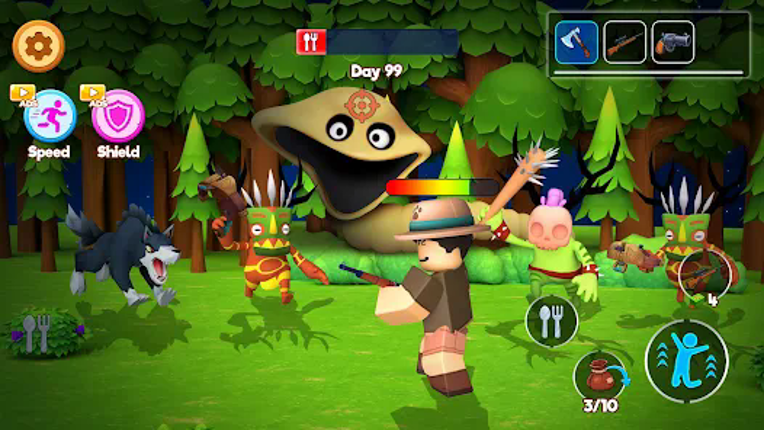 Night in Survive Dark Forest screenshot