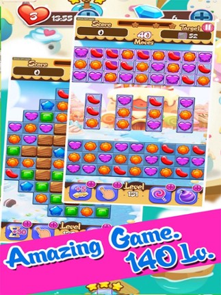 Gummy Fruit Sweet Deluxe mania : Match 3 Free Game Image