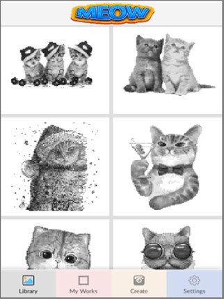 Meow Art Color By Number Image