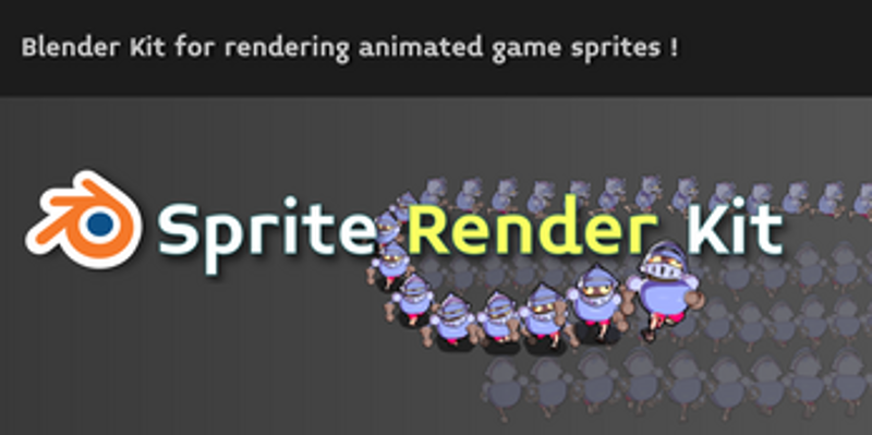 Sprite Render Kit - for blender 3d  - 60% off + example animated.blend Image