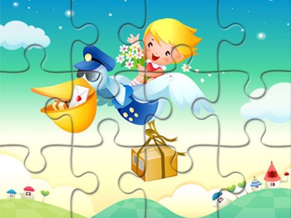 Kids Educational Learning Games With Jigsaw Image