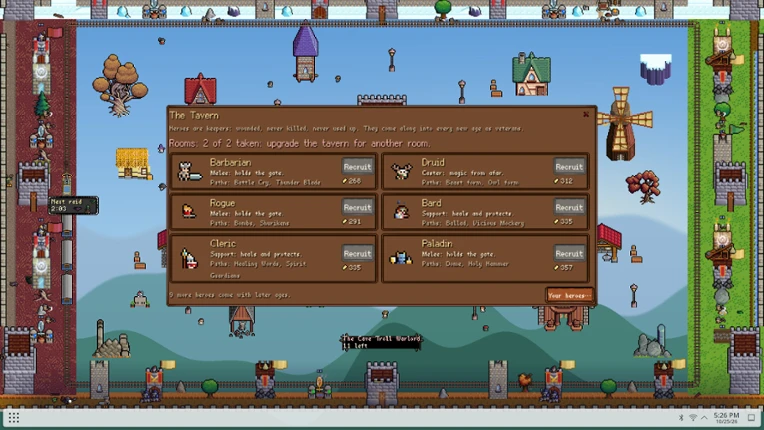 Little Bastion — A Tiny Kingdom That Defends Your Desktop screenshot