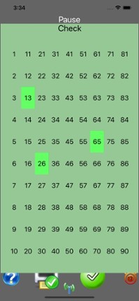 BINGO game screenshot