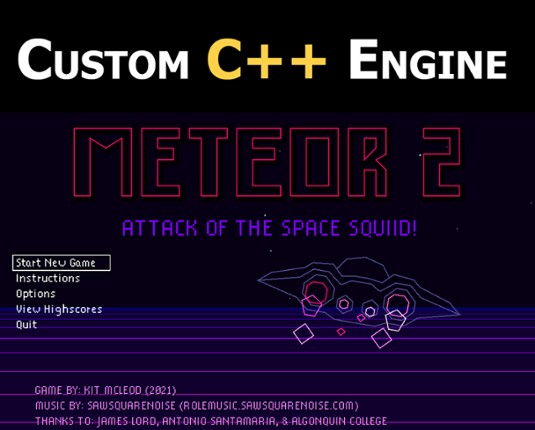 Meteor 2: Attack of the Space Squid Game Cover