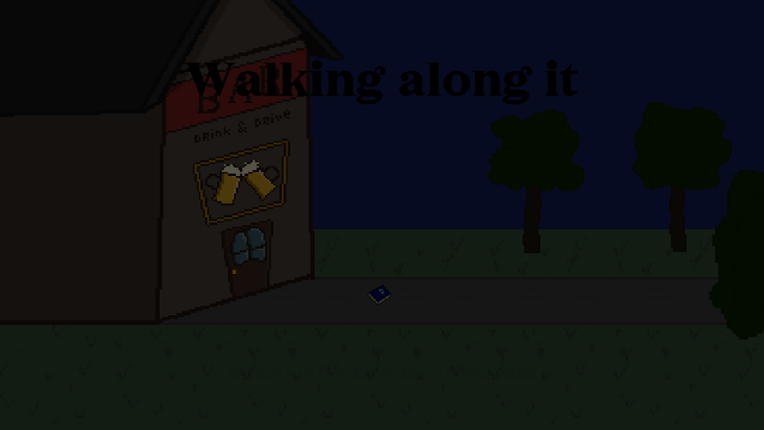 Walking along it Image