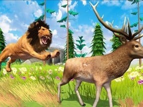 Realistic Lion Hunting Animal 2024 Image