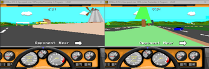 Stunts / 4D Sports Driving Multiplayer for DOSBox screenshot