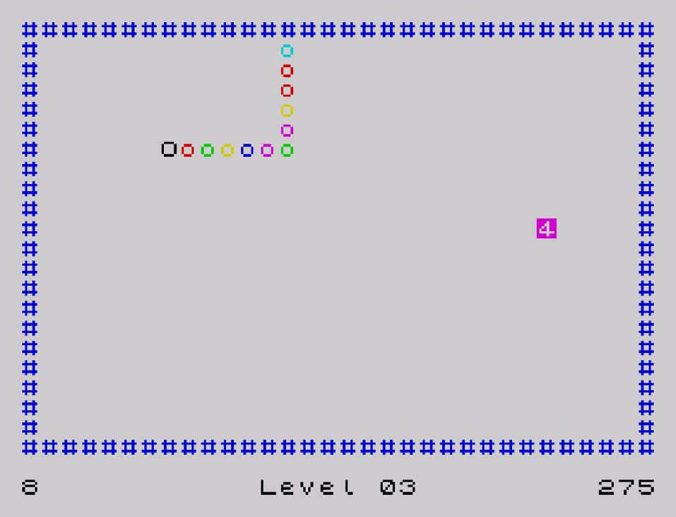 Games like zzzNAKE (Sinclair ZX Spectrum) by azimov
