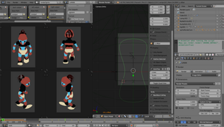 Sprite Render Kit - for blender 3d  - 60% off + example animated.blend Image