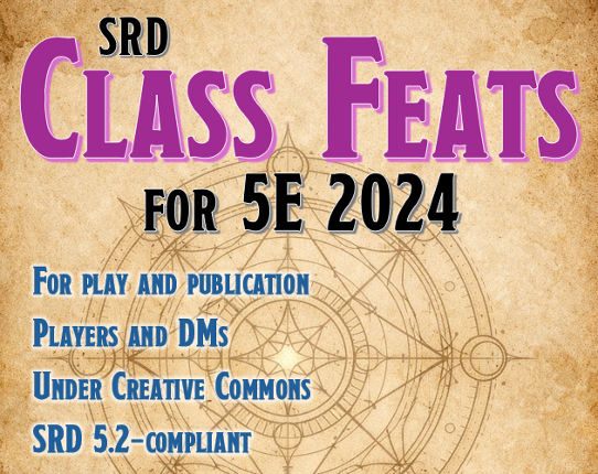 ⚔️ SRD Class Feats for 5e 2024 (PDF) – 119 Feats for Core Classes| Digital DnD Expansion Image