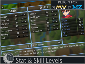 Stat & Skill Levels for RPG Maker MZ Image