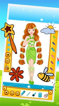 Beauty Fairy Princess Coloring Book Drawing for Kid Games screenshot