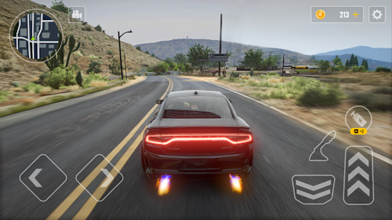 Driving Dodge Charger Race Car Image