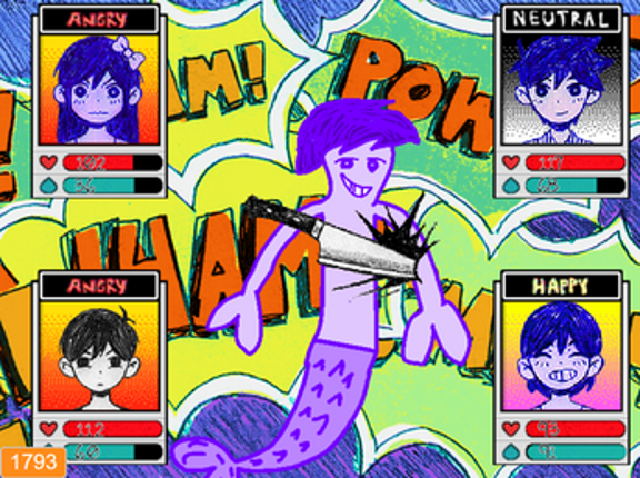 Omori: Merman Fight, A OMORI fan fight screenshot