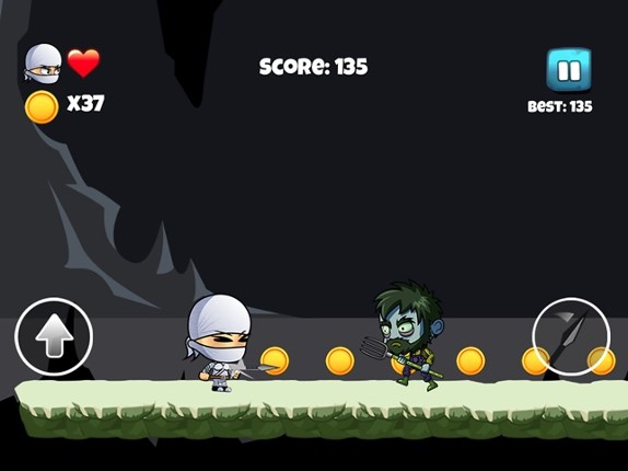 Ninja vs Zombie - Fun Jump , Run & Fight Adventure screenshot