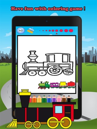 Train Friends Coloring Book for children age 1-10: Games free for Learn to use finger to drawing or coloring with each coloring pages screenshot