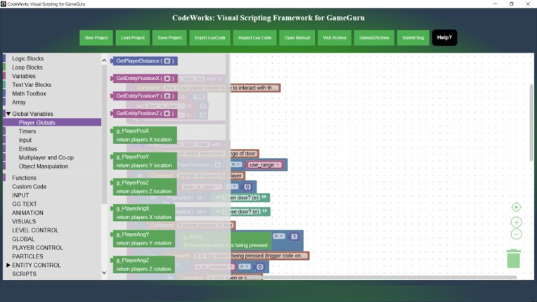 CodeWorks: Visual Scripting Framework screenshot