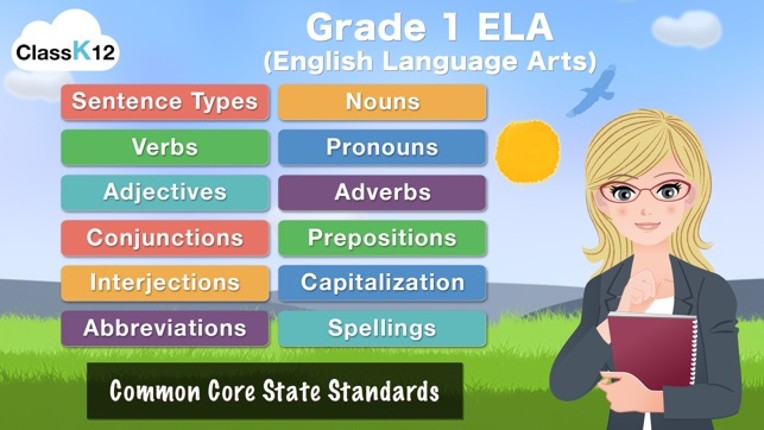 First Grade Grammar by ClassK12 - A fun way to learn English Language Arts [Lite] screenshot