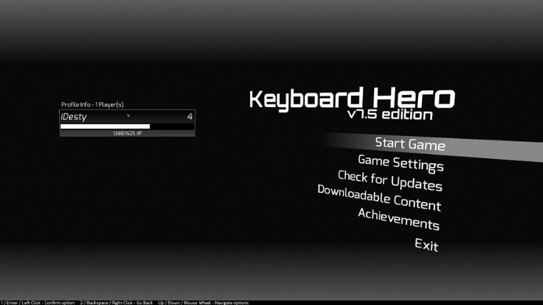 Keyboard Hero screenshot