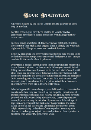 Twelve Dancing Cards Image