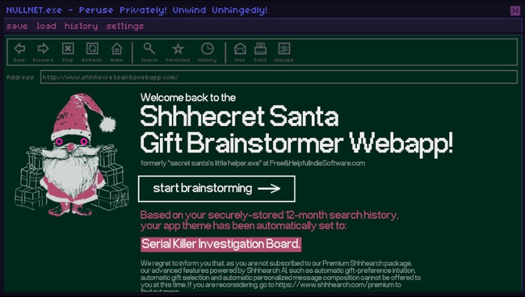 A Killer Chat! Christmas screenshot
