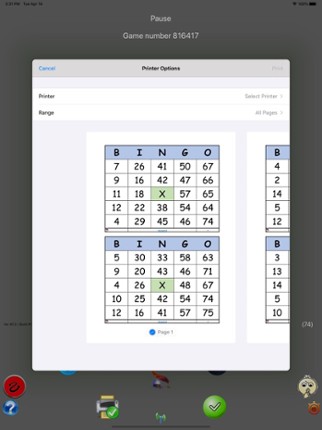 BINGO game screenshot