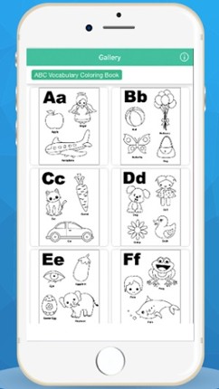 ABC Vocabulary Coloring Book for Kids Image