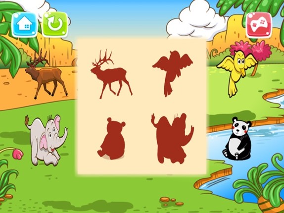 Animals Puzzle - Shadow And Shape Puzzles For Kids Image