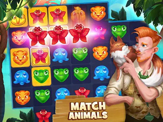 Animal Drop Safari - Match 3 screenshot