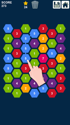 Hexagons: Connect and Merge Numbers screenshot