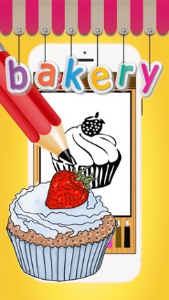 Color ME: Bakery Cup cake Pop Maker Kids Coloring Image