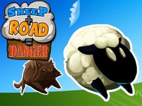 Sheep + road = Danger Image