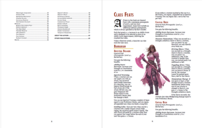 ⚔️ SRD Class Feats for 5e 2024 (PDF) – 119 Feats for Core Classes| Digital DnD Expansion Image